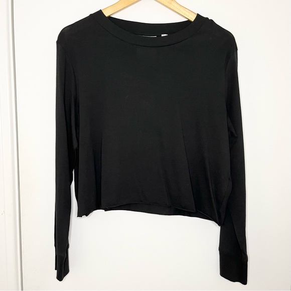 Cheap Monday Black Long Sleeve Crop Top - Picture 5 of 8
